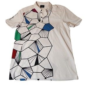 Galvin‎ Green Ventil8 Golf Print Polo shirt lightweight breathable Mens Medium